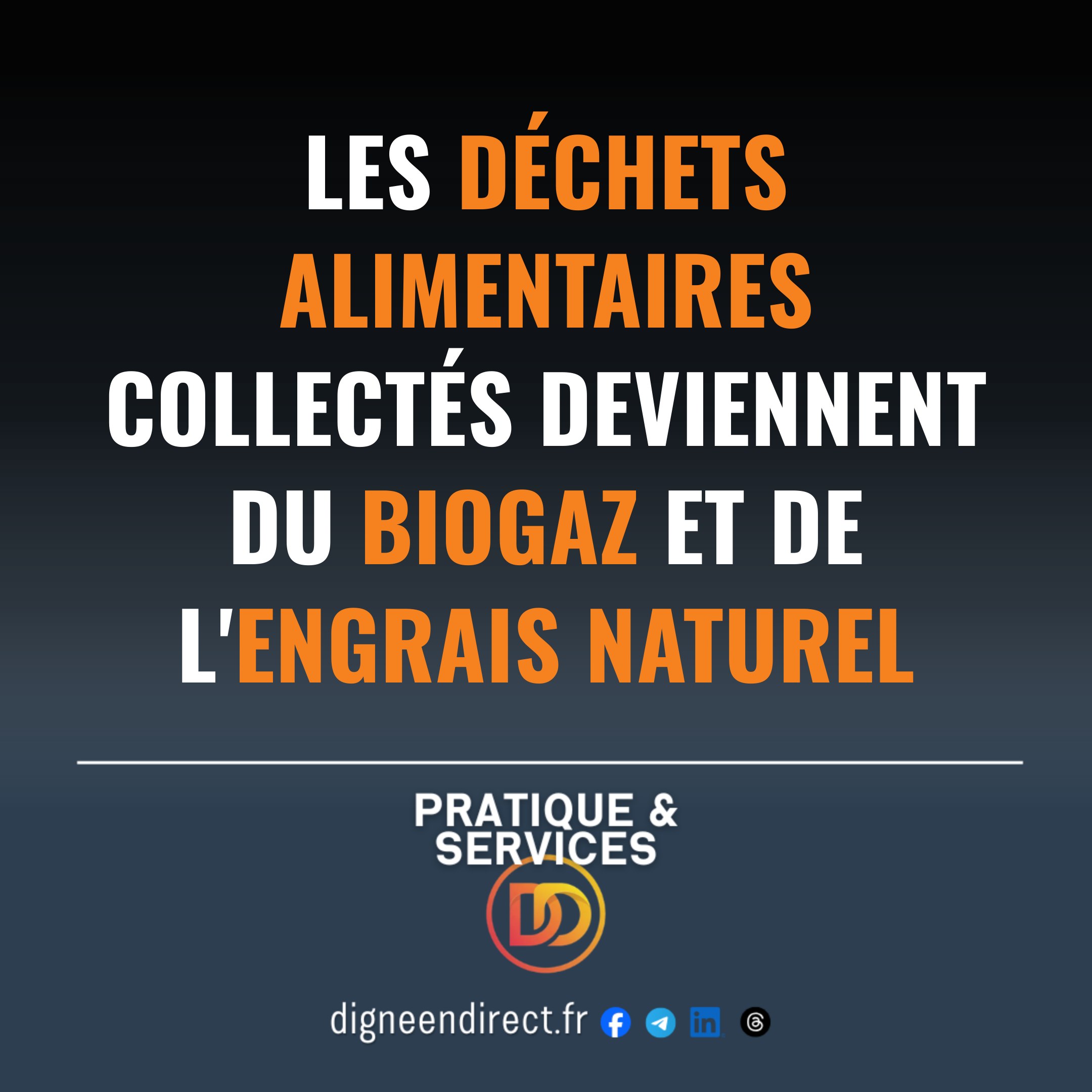 Vos restes alimentaires ne finissent pas à la poubelle : ils sont transformés en énergie renouvelable.