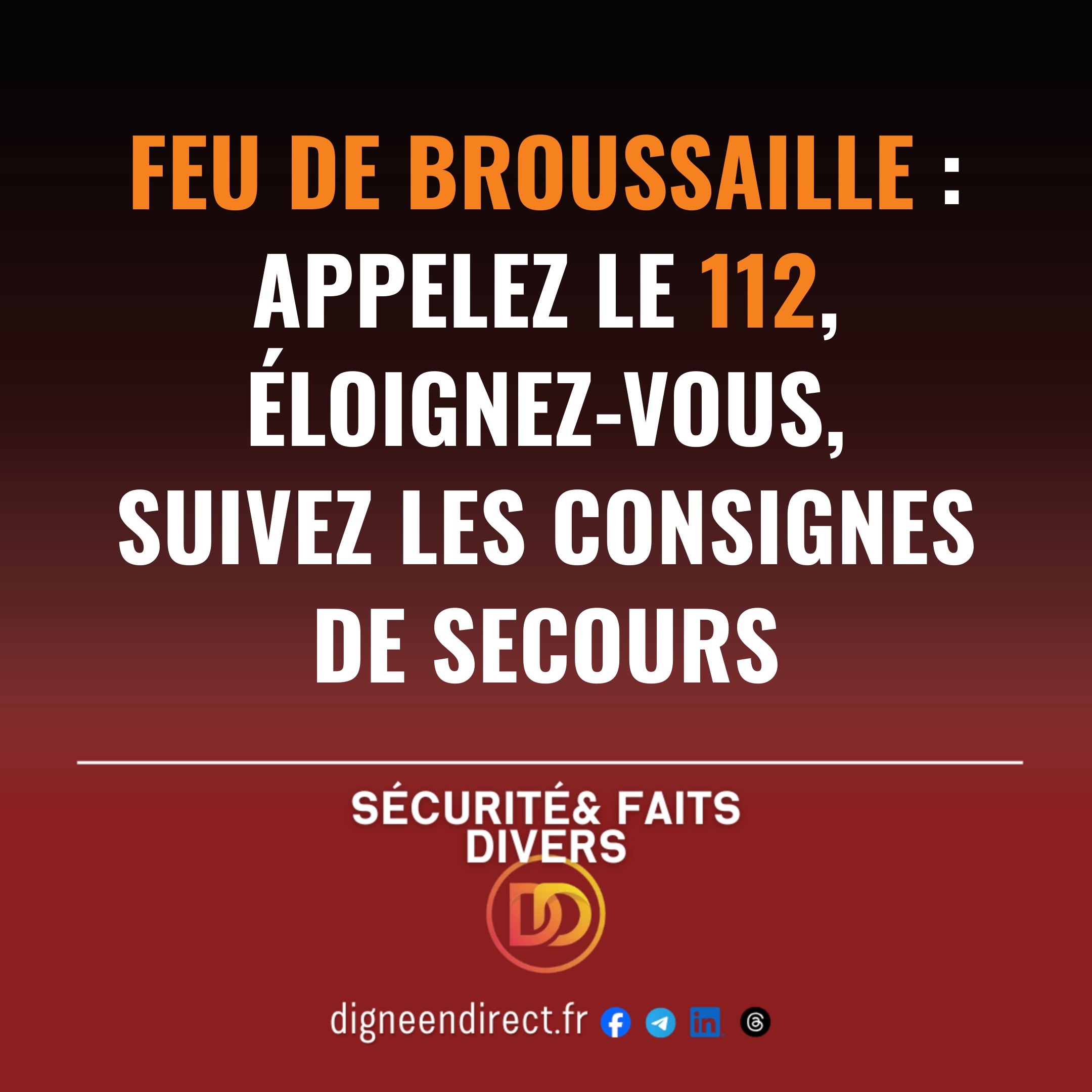 Face à un départ de feu, chaque seconde compte. Les sapeurs-pompiers du 04 vous rappellent les bons réflexes à adopter.