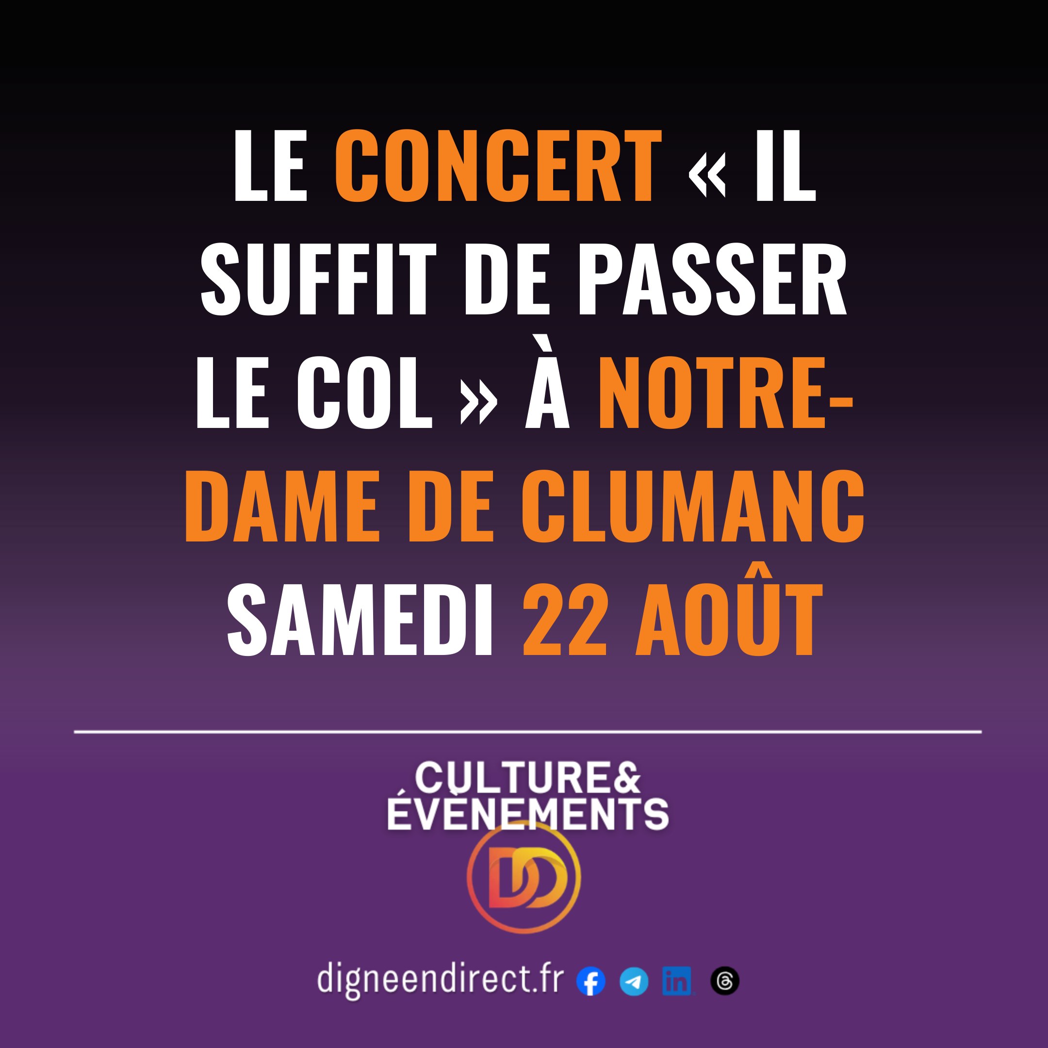 La Montagne est jazz s&rsquo;invite à Clumanc samedi soir pour une rencontre franco-italienne haute en couleur. 🎺