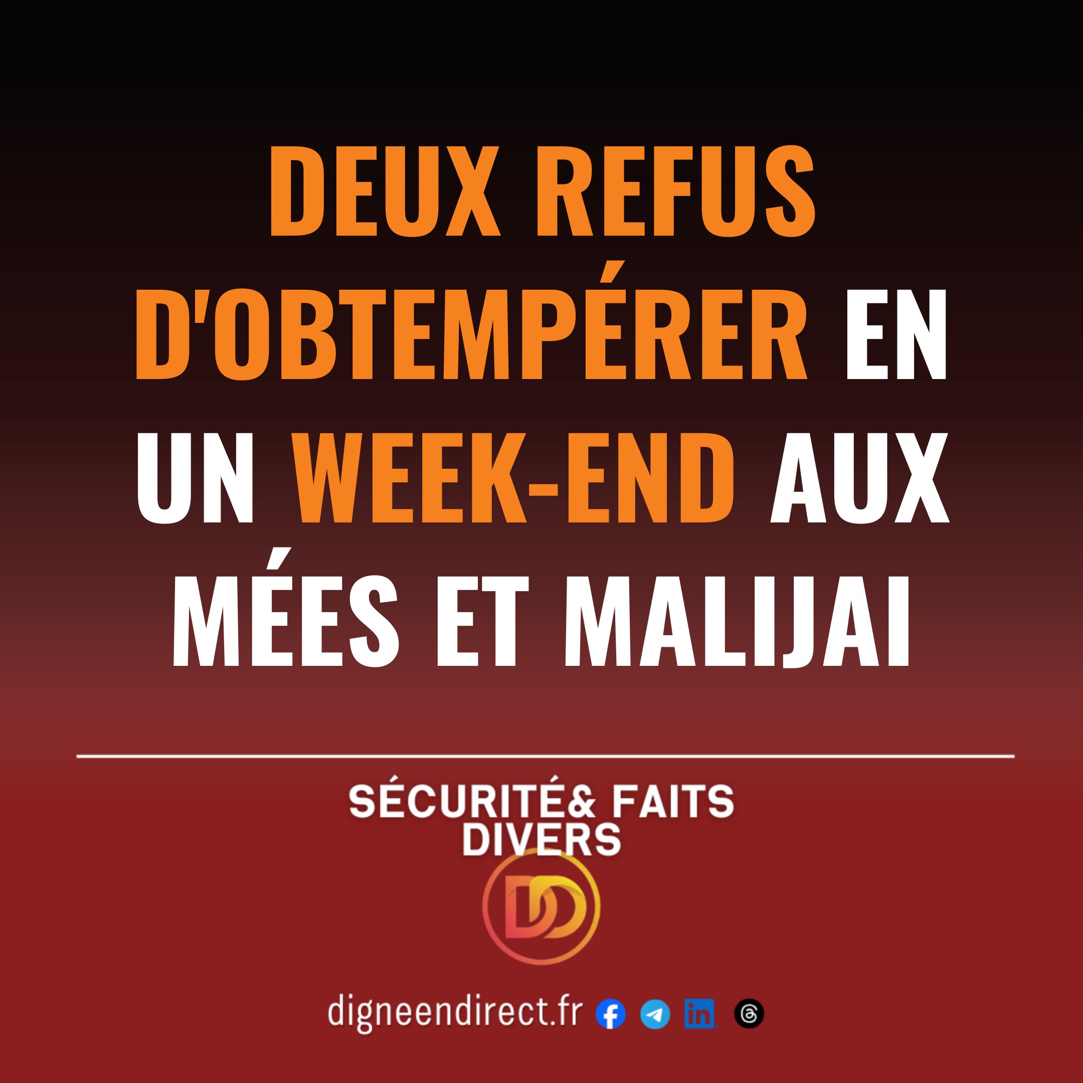 Vendredi et samedi, deux équipages ont préféré la fuite aux contrôles. Gendarmes et police les ont rattrapés.