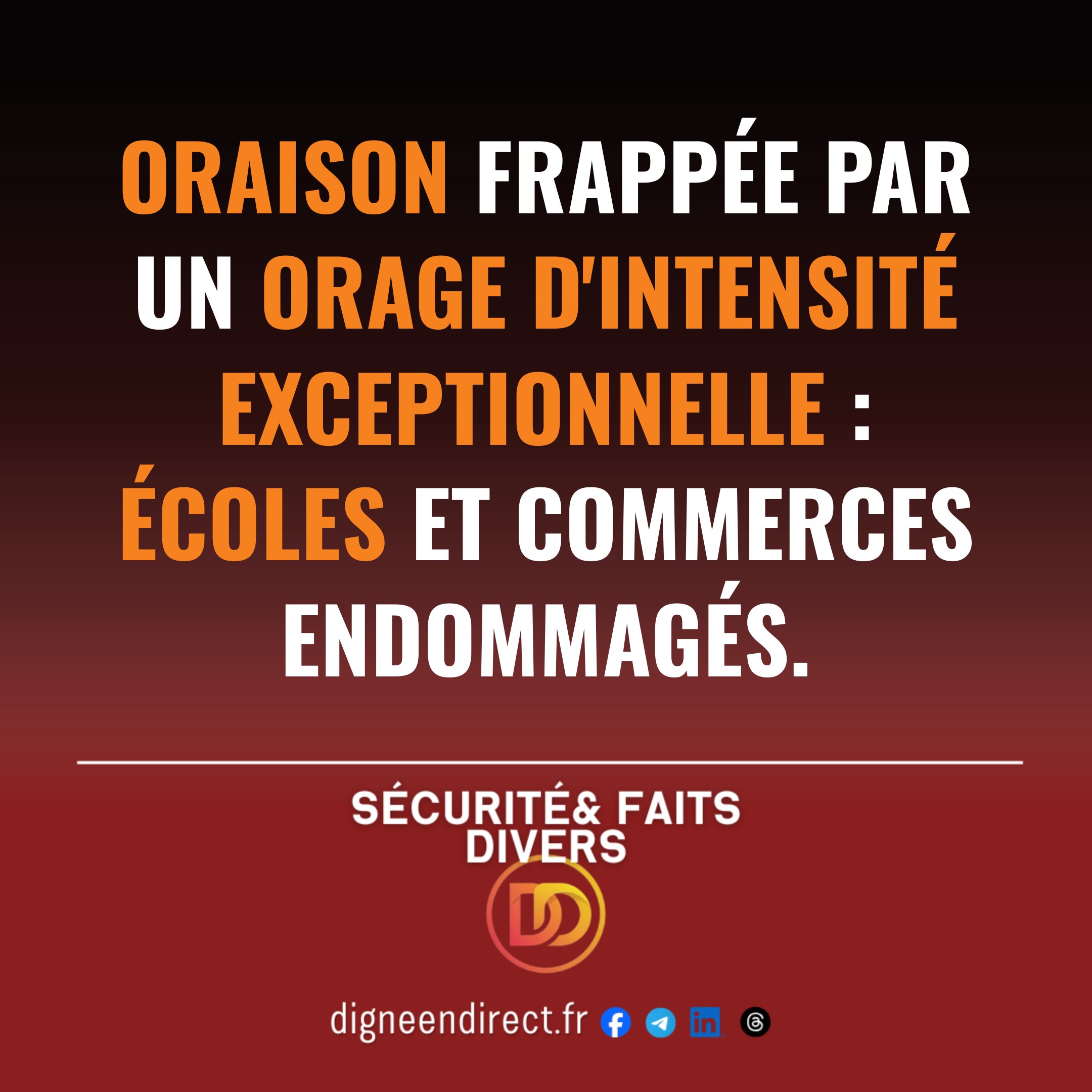 Grêle et inondations ont ravagé Oraison dimanche soir. L&rsquo;école primaire et les commerces sont touchés à quelques jours de la rentrée.