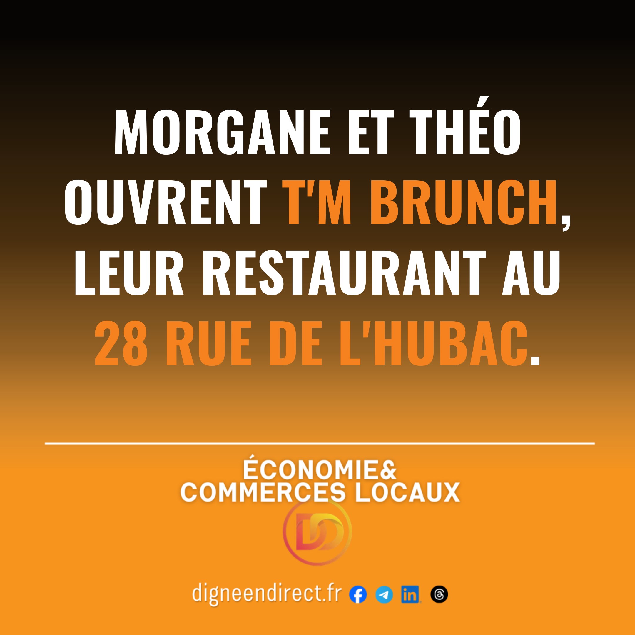 Morgane et Théo ouvrent T&rsquo;M Brunch, leur restaurant au 28 rue de l&rsquo;Hubac.
