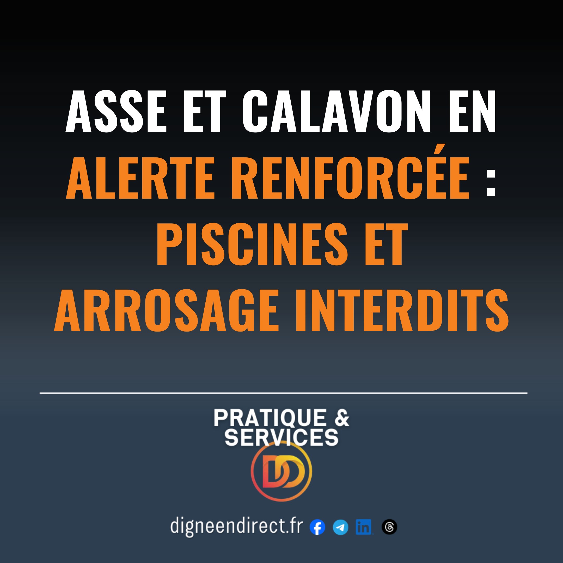 Asse et Calavon en alerte renforcée : piscines et arrosage interdits
