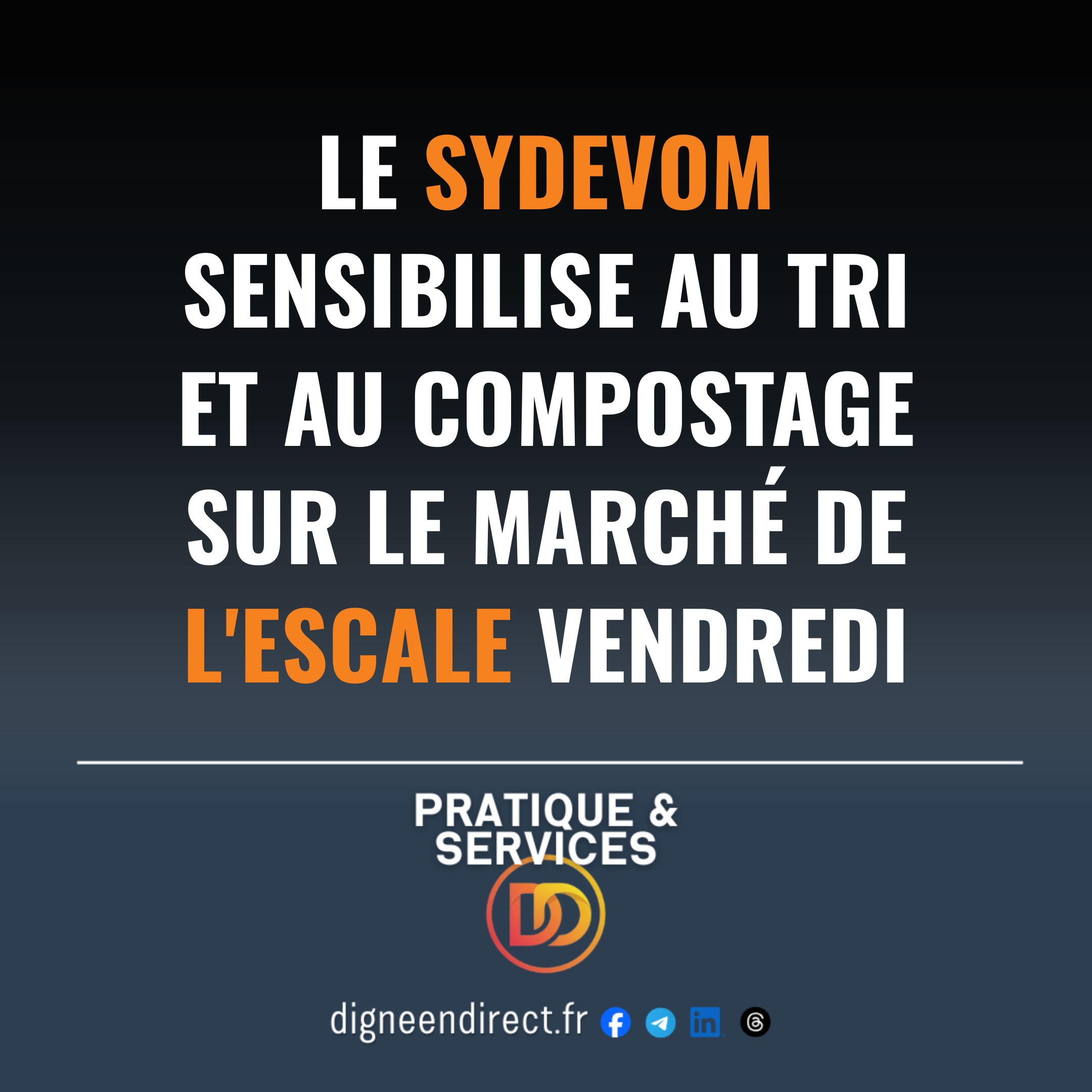 Le SYDEVOM sensibilise au tri et au compostage sur le marché de L&rsquo;Escale vendredi