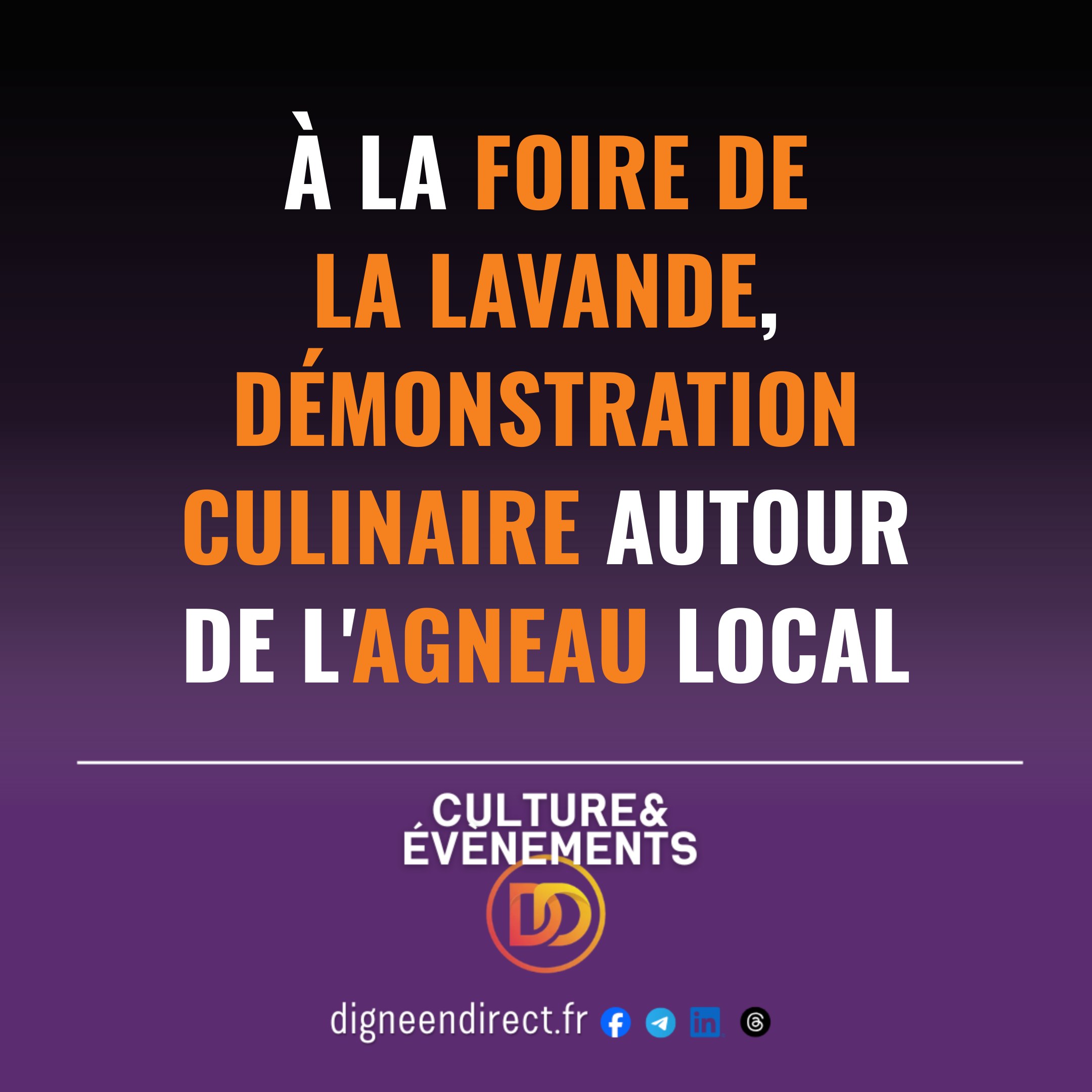 À la Foire de la Lavande, démonstration culinaire autour de l&rsquo;agneau local
