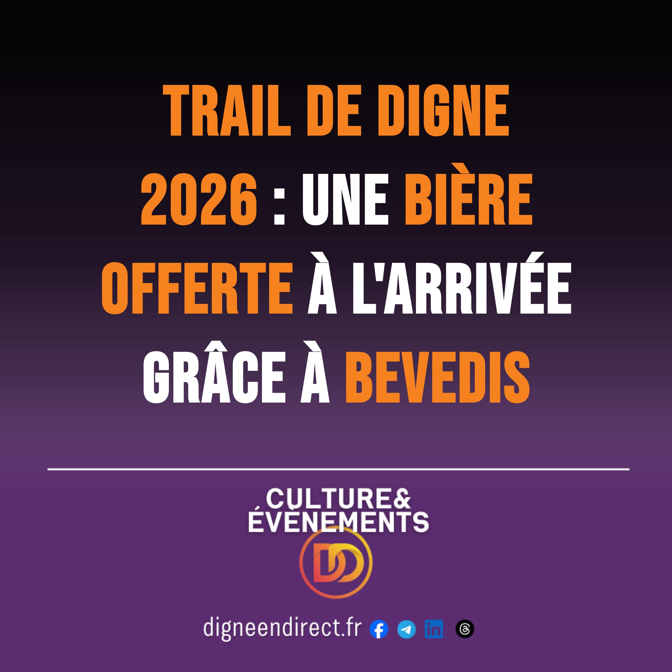 Coureurs du Trail de Digne-les-Bains 2026 à l'arrivée avec bière artisanale Bevedis
