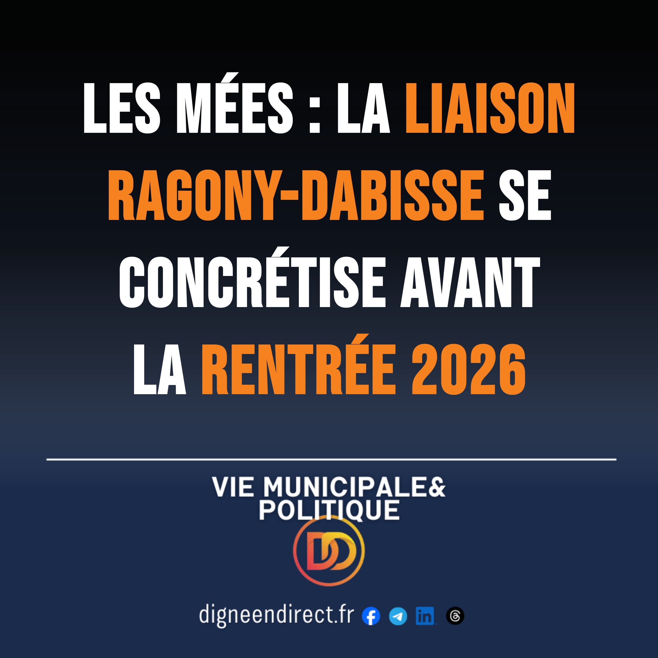 Chantier de la liaison Ragony-Dabisse aux Mées, aménagement de voirie pour accès sécurisé aux écoles