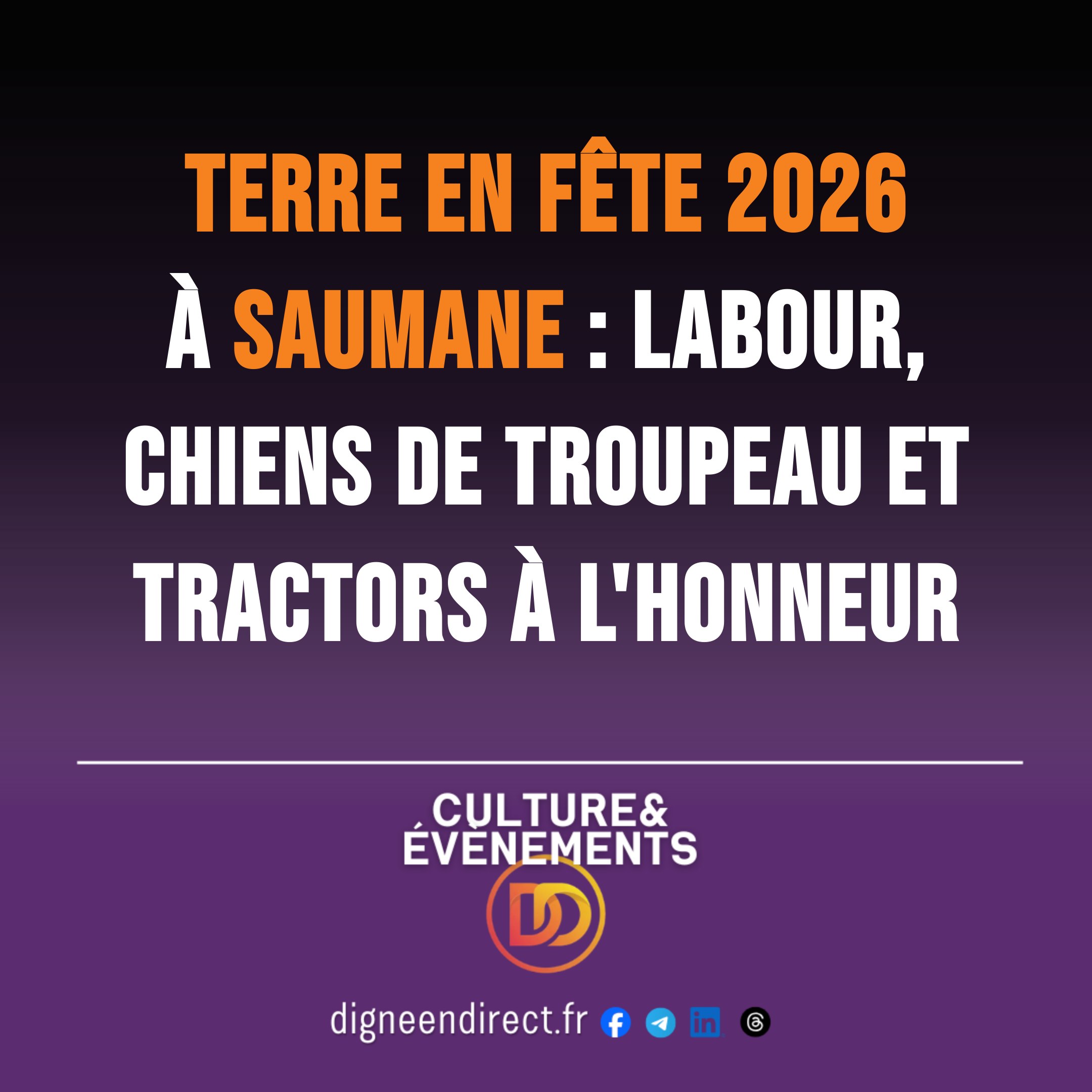 Concours de labour lors de Terre en Fête 2026 à Saumane, avec démonstrations agricoles et défilé de tractors.