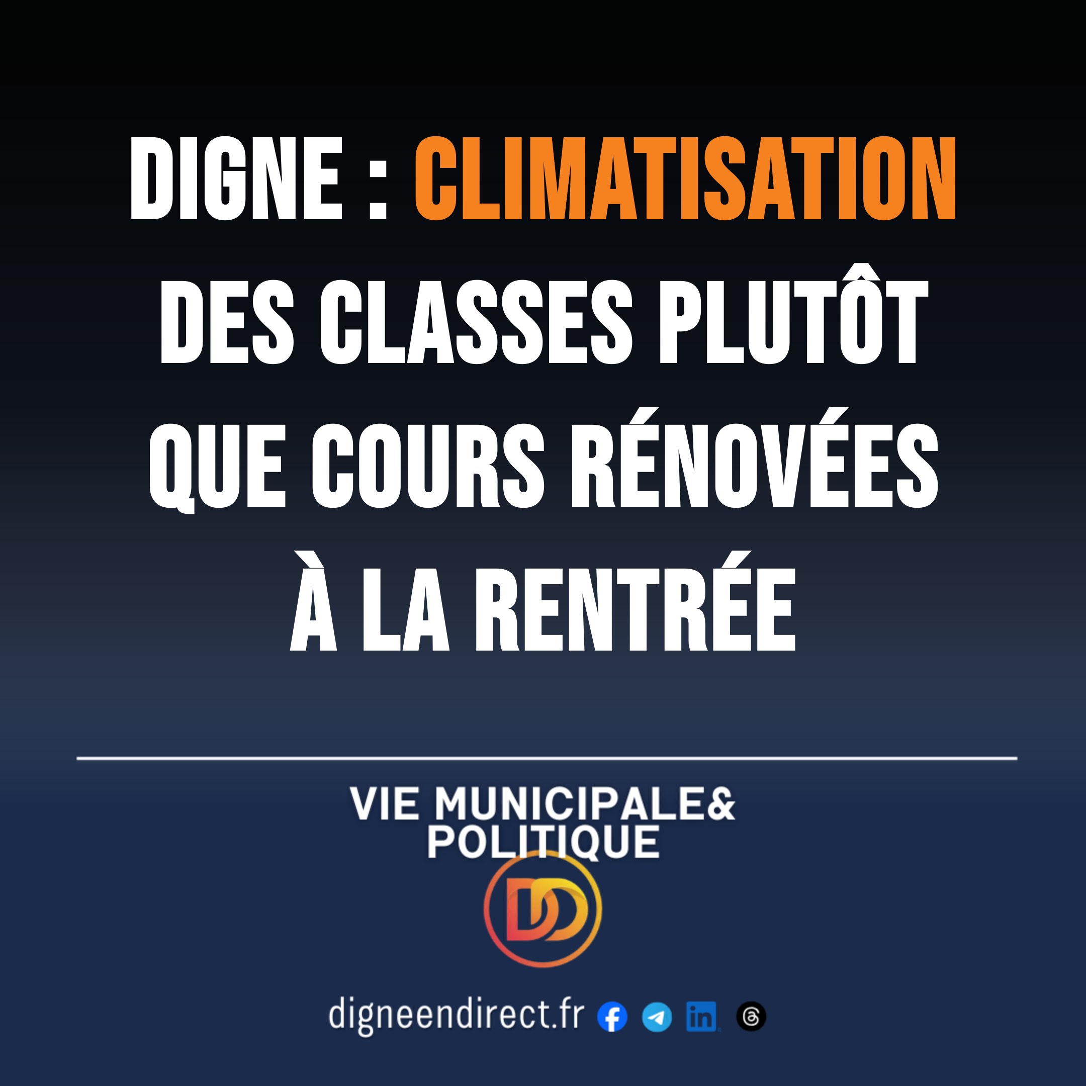 Salle de classe climatisée à Digne-les-Bains durant les chaleurs extrêmes de la rentrée scolaire