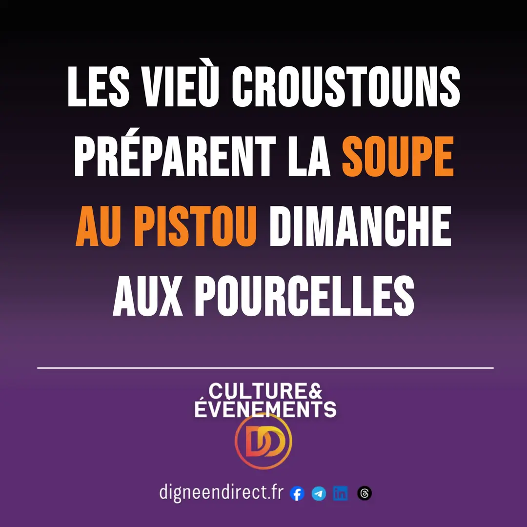 Repas convivial soupe au pistou Les Mées, association Vieù Croustouns aux Pourcelles