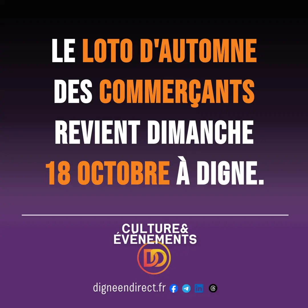 Loto d'automne Digne-les-Bains au Palais des Congrès, cadeaux et lots exclusifs des commerçants locaux