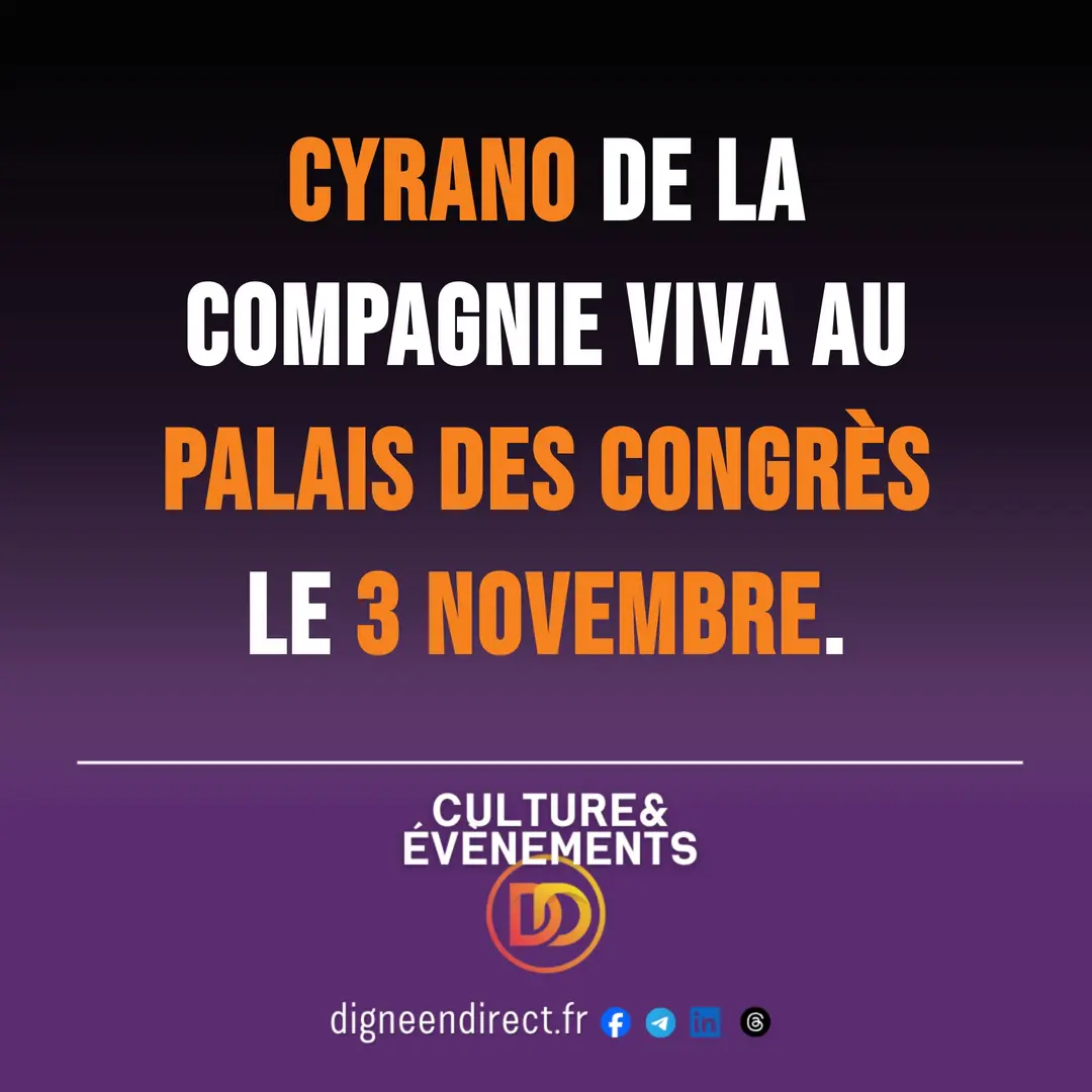 Affiche Cyrano de la Compagnie Viva au Palais des Congrès de Digne-les-Bains