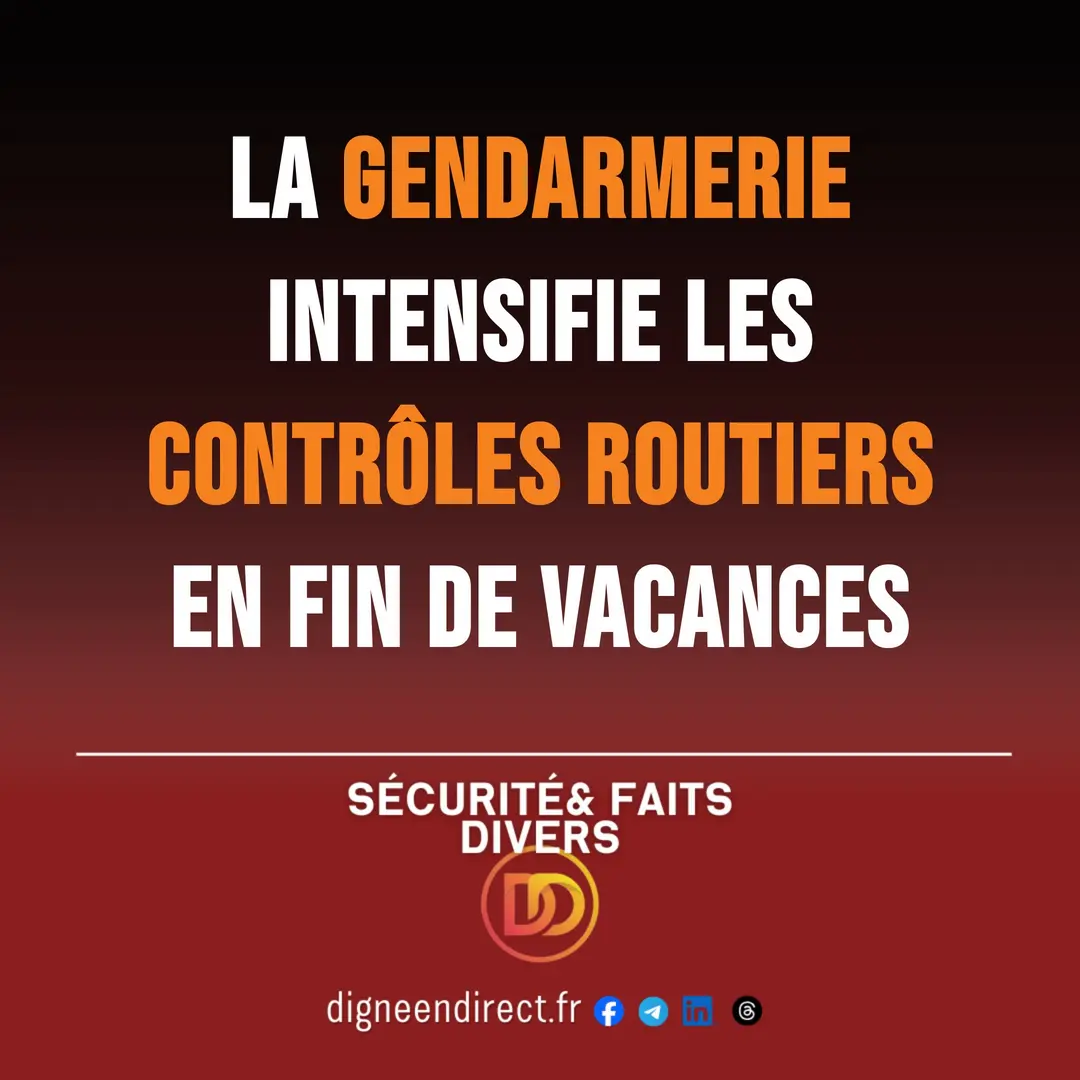 La gendarmerie intensifie les contrôles routiers en fin de vacances
