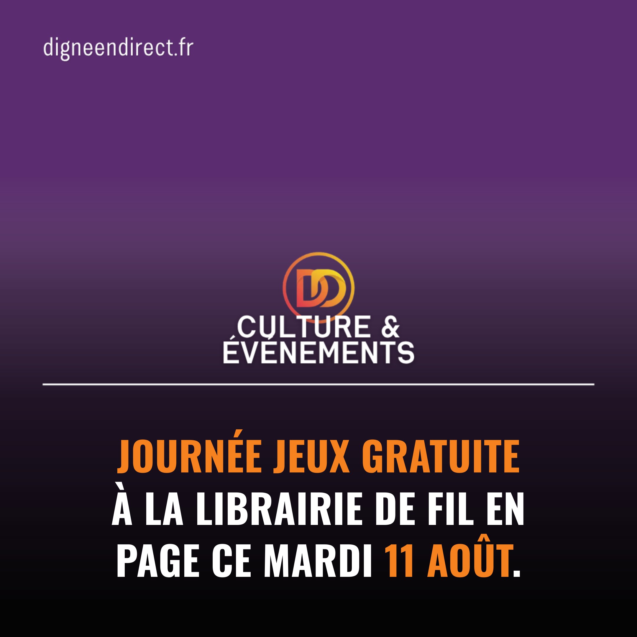 Château-Arnoux accueille les familles pour jouer : jeux jeunesse et apéro à la librairie.