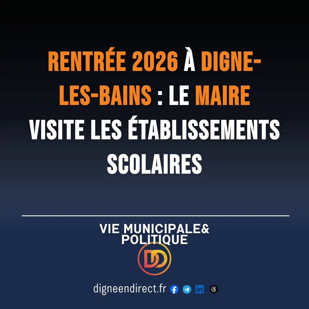 Rentrée 2026 à Digne-les-Bains : le maire visite les établissements scolaires