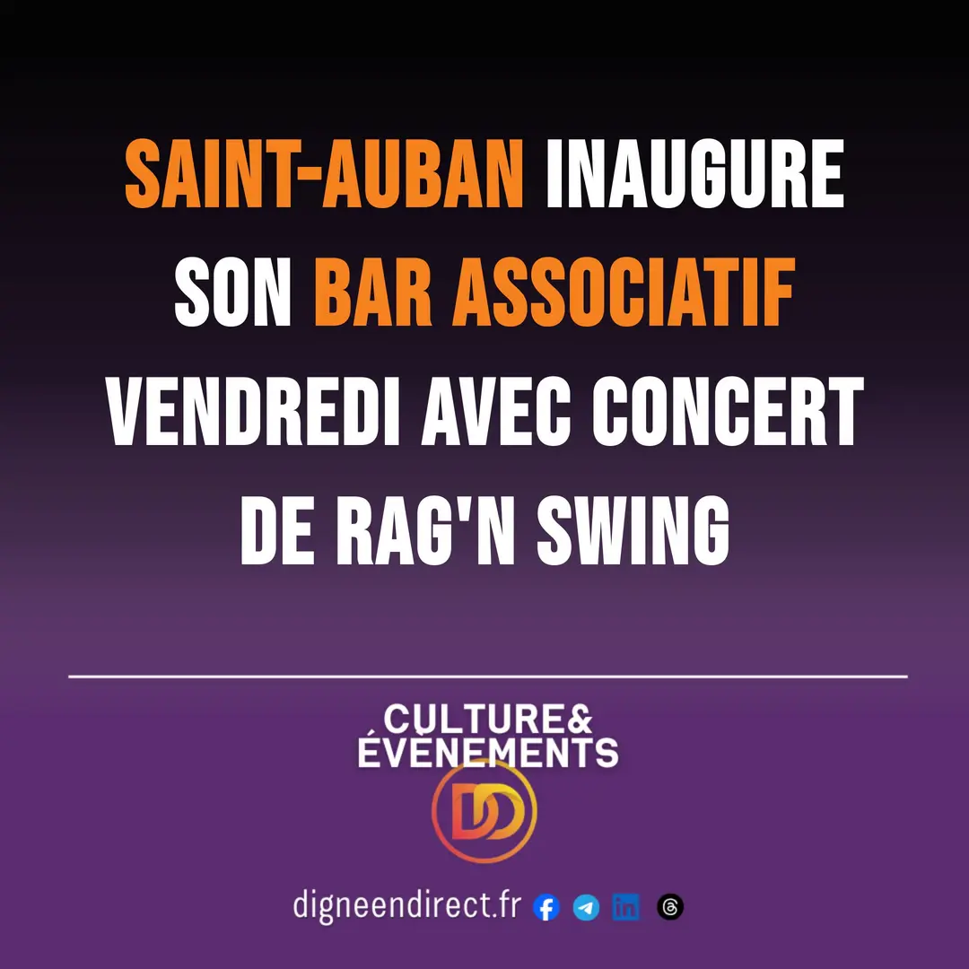 Saint-Auban inaugure son bar associatif vendredi avec concert de Rag&rsquo;n Swing