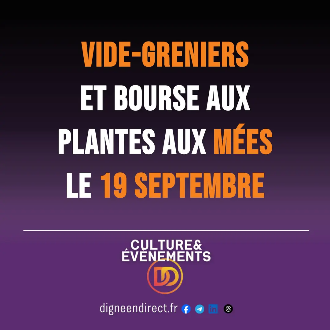 Vide-greniers et bourse aux plantes aux Mées le 19 septembre