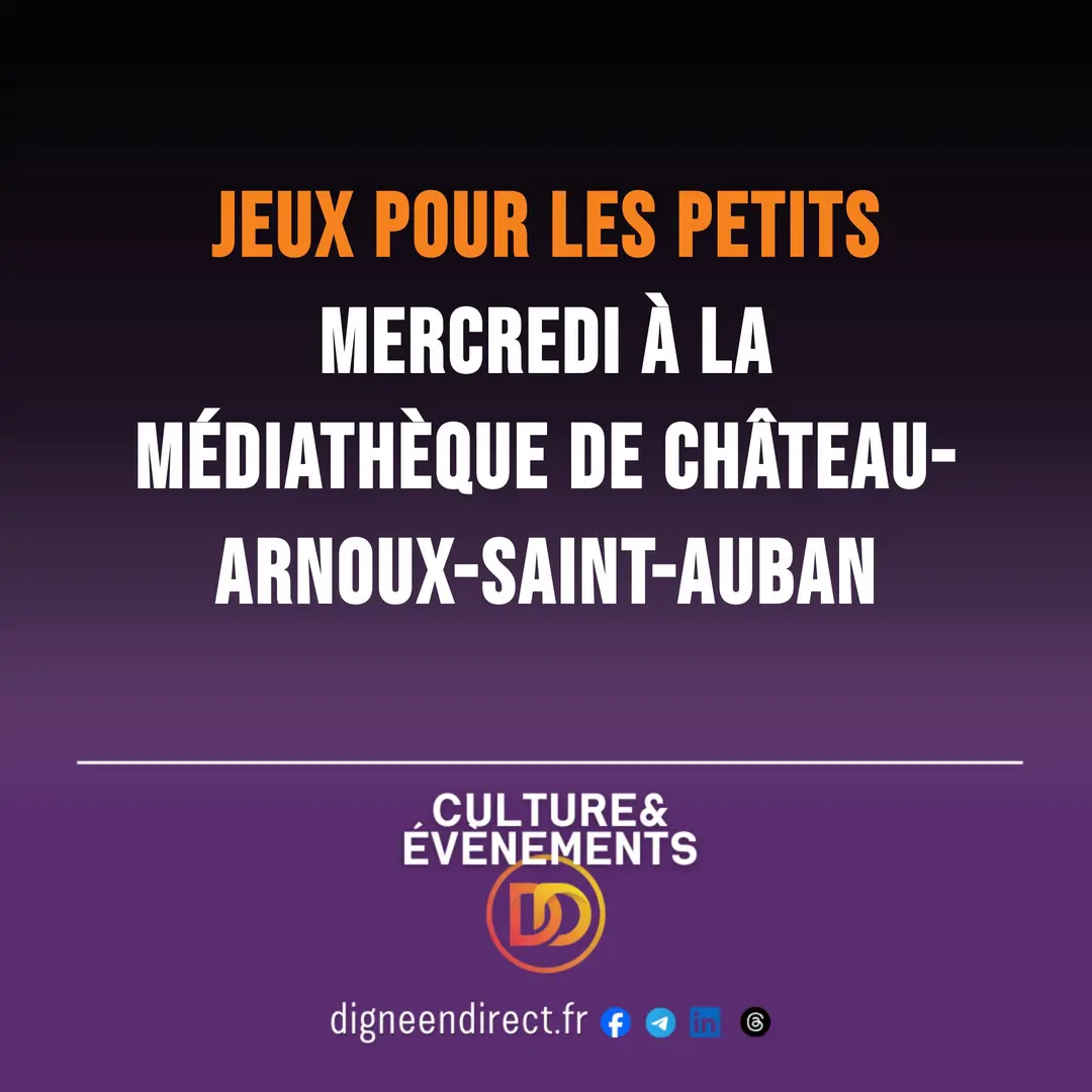 Jeux pour les petits mercredi à la médiathèque de Château-Arnoux-Saint-Auban