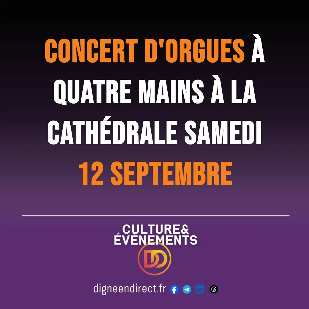 Concert d&rsquo;orgues à quatre mains à la Cathédrale samedi 12 septembre